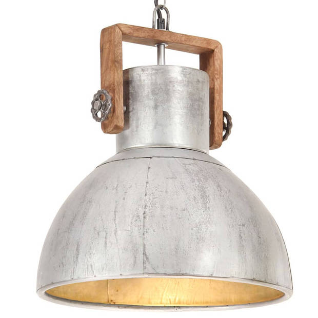 The Living Store Hanglamp Industrieel - 123 cm - Zilver en Bruin