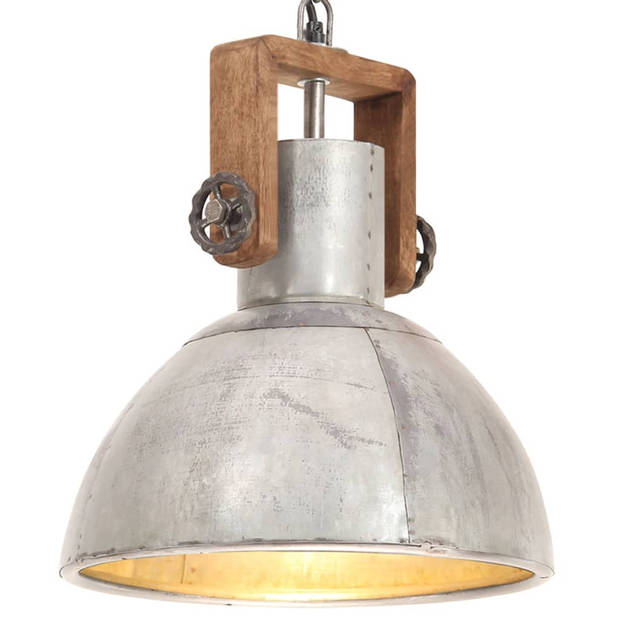 The Living Store Hanglamp Landelijk/Industrieel - 30 x 37 cm - Zilver/Bruin