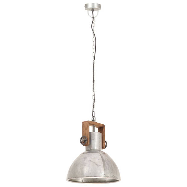 The Living Store Hanglamp Landelijk/Industrieel - 30 x 37 cm - Zilver/Bruin