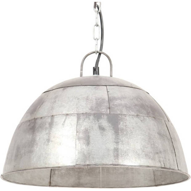 The Living Store Hanglamp Industrieel - 41 x 26.5 cm - Zilver