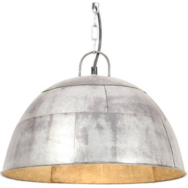 The Living Store Hanglamp Industrieel - 41 x 26.5 cm - Zilver