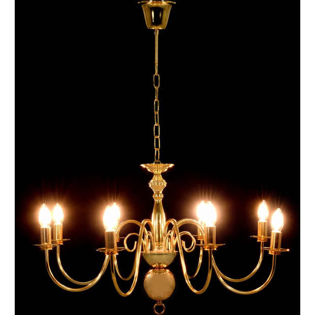 The Living Store Kroonluchter - Chique en elegante hanglamp - Goudkleurig - 50 x 45 cm (ø x H) - E14 fitting