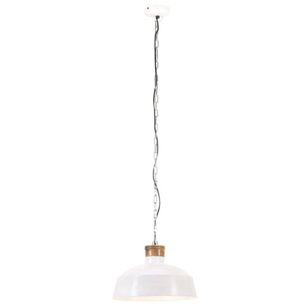 The Living Store Hanglamp Industrieel - Ø58x142 cm - IJzer - Mangohout