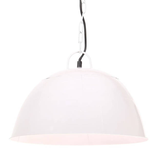 The Living Store Hanglamp Industriële Stijl - 106 cm - Wit IJzer - E27 Fitting - Max 25W