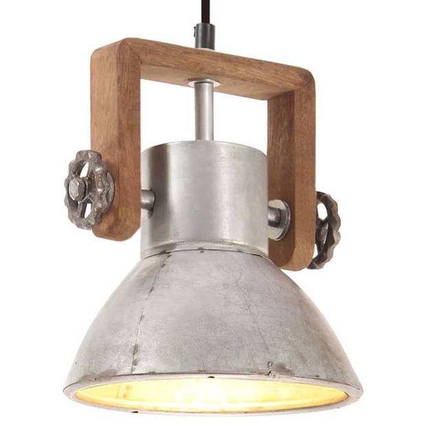 The Living Store Hanglamp Vintage Industrieel - 101 cm - IJzer - Mangohout