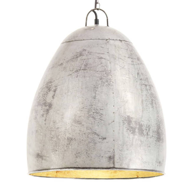 The Living Store Hanglamp - IJzeren lampenkap - 42x52 cm - Zilver