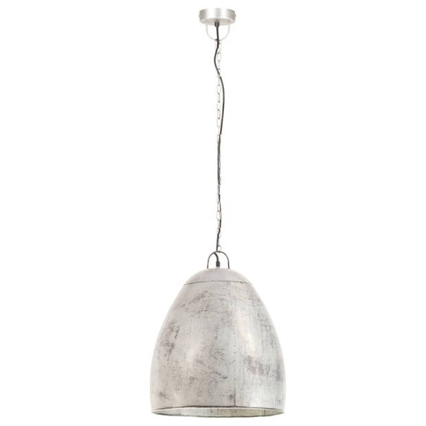 The Living Store Hanglamp - IJzeren lampenkap - 42x52 cm - Zilver