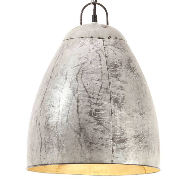 The Living Store - Industriële Hanglamp - IJzer - Zilver - 32 x 41 cm - E27 fitting