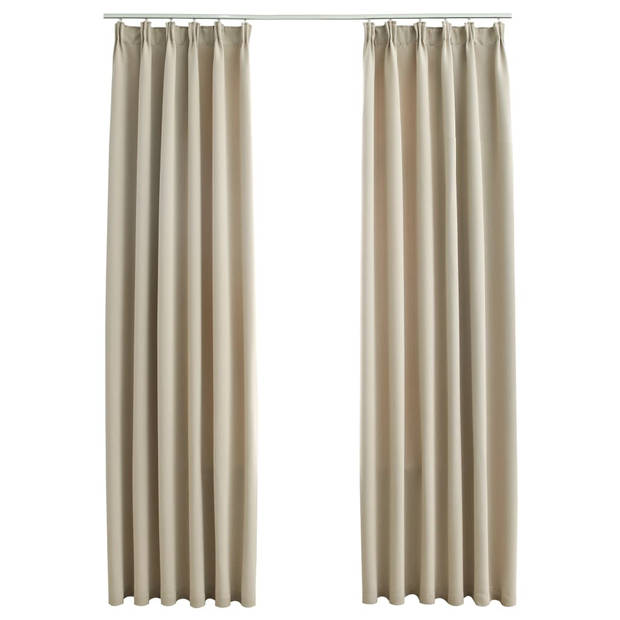 The Living Store Gordijnen - Beige 140 x 225 cm - Privacy en lichtblokkering