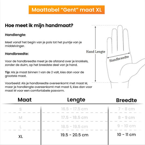 R2B Touchscreen Handschoenen Winter - Maat XL - (Spat) Waterdichte Handschoenen Heren/Dames - Scooter/Fiets - Model Gent