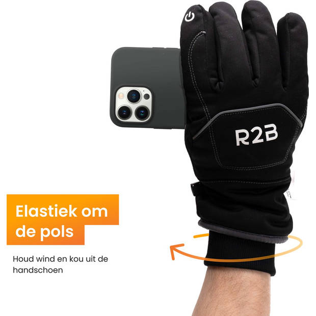 R2B Luxe Touchscreen Handschoenen Winter - Maat S - Waterdichte Handschoenen Heren - Handschoenen Dames - Model Brussel