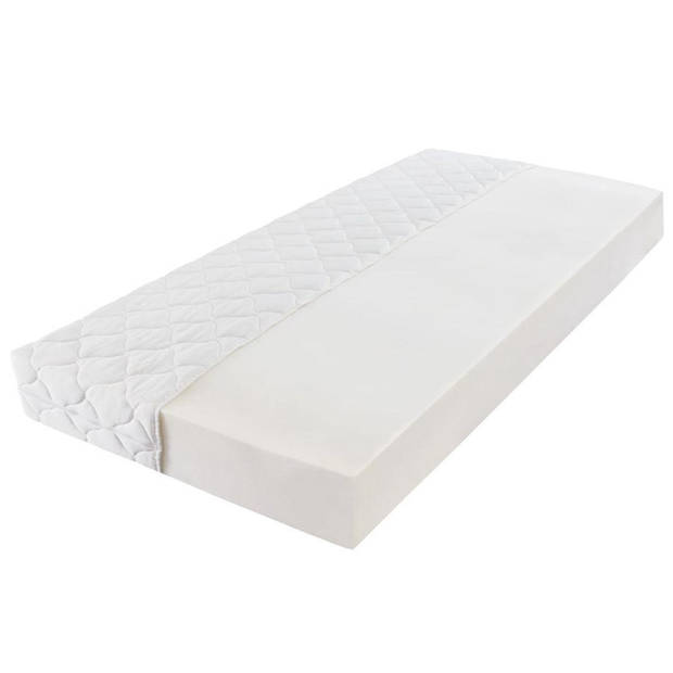 The Living Store Matras Matrassen - 200 x 90 x 17 cm - D30 schuim - Wasbare gewatteerde hoes