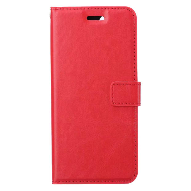 Basey OnePlus Nord 3 Hoesje Bookcase Hoes Flip Case Book Cover - OnePlus Nord 3 Hoes Book Case Hoesje - Rood