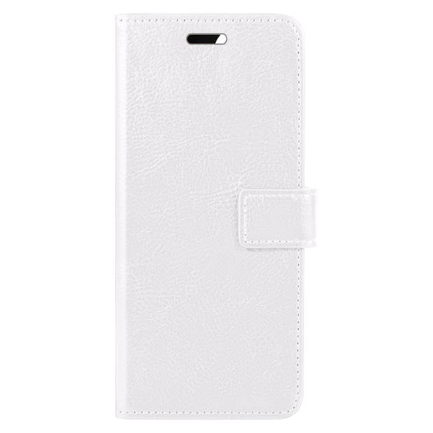 Basey Apple iPhone 15 Plus Hoesje Book Case Kunstleer Cover Hoes - Wit