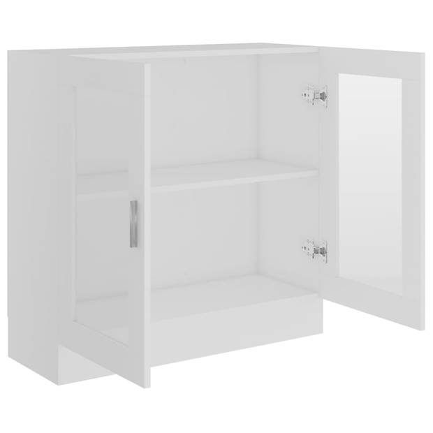 The Living Store Boekenkast - Bewerkt hout - 82.5 x 30.5 x 80 cm - Kleur- wit