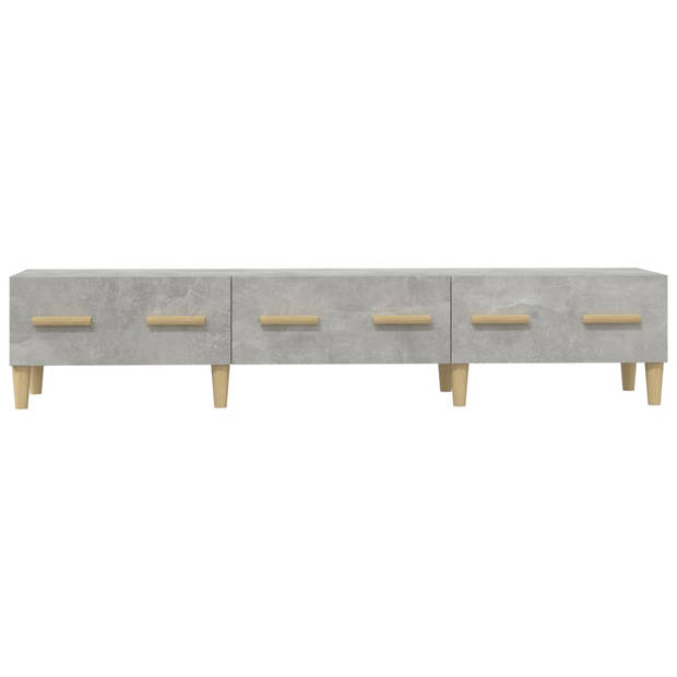 The Living Store TV-meubel Betongrijs 150 x 34.5 x 30 cm - Stevig bewerkt hout - Voldoende opbergruimte