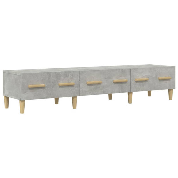 The Living Store TV-meubel Betongrijs 150 x 34.5 x 30 cm - Stevig bewerkt hout - Voldoende opbergruimte