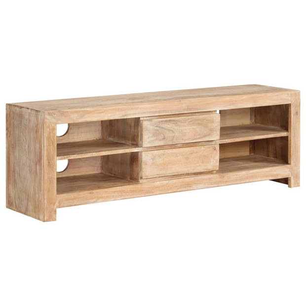 The Living Store Tv-meubel Acaciahout - 120 x 30 x 40 cm - opvallend ontwerp