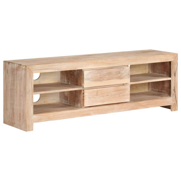 The Living Store Tv-meubel Acaciahout - 120 x 30 x 40 cm - opvallend ontwerp