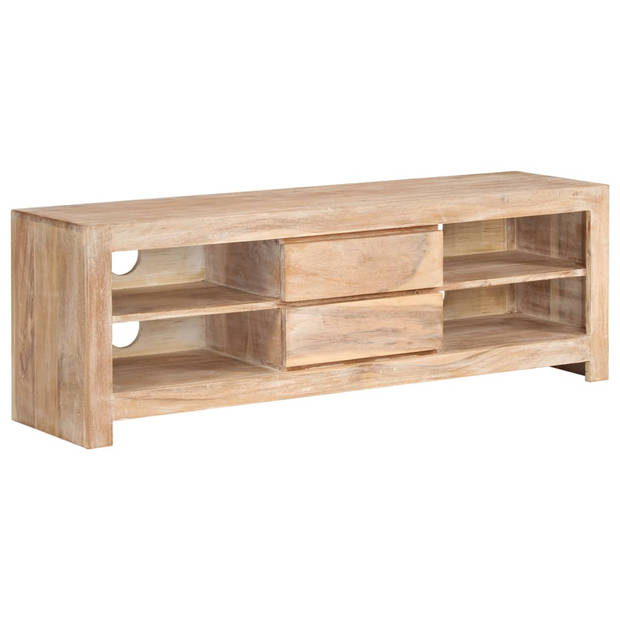 The Living Store Tv-meubel Acaciahout - 120 x 30 x 40 cm - opvallend ontwerp