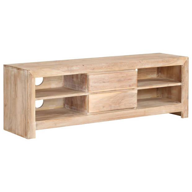 The Living Store Tv-meubel Acaciahout - 120 x 30 x 40 cm - opvallend ontwerp