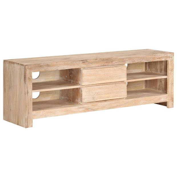 The Living Store Tv-meubel Acaciahout - 120 x 30 x 40 cm - opvallend ontwerp