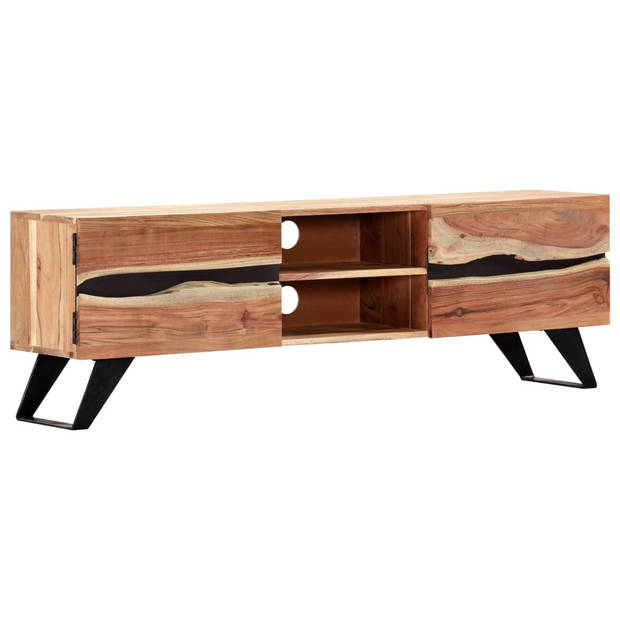 The Living Store Acaciahouten TV-kast - 140 x 30 x 45 cm - Rustiek