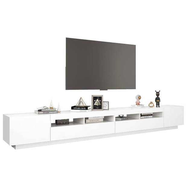 vidaXL Tv-meubel met LED-verlichting 300x35x40 cm wit