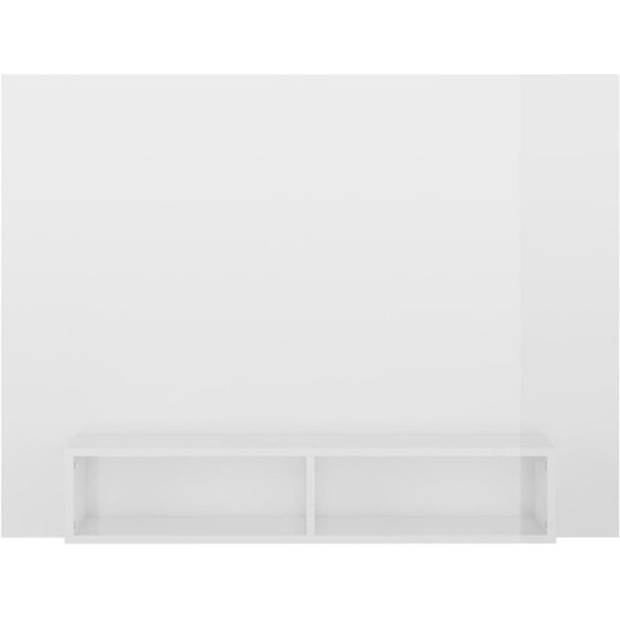 The Living Store TV-wandmeubel - Hifi-kast - 120 x 23.5 x 90 cm - Hoogglans wit