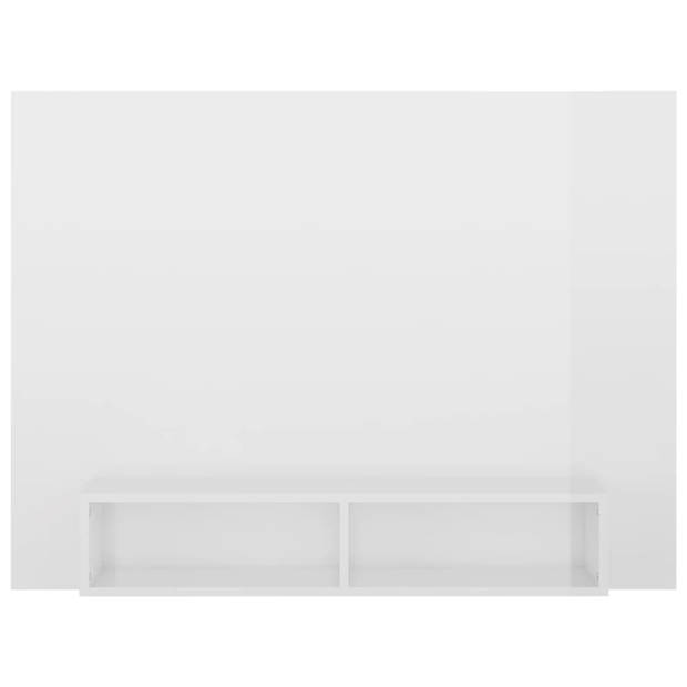 The Living Store TV-wandmeubel - Hifi-kast - 120 x 23.5 x 90 cm - Hoogglans wit