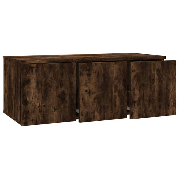 The Living Store TV-kast - Gerookt eiken - 80 x 34 x 30 cm - Duurzaam hout