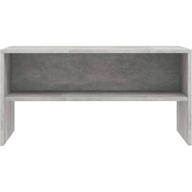 The Living Store Vintage TV-meubel - Betongrijs - 80 x 40 x 40 cm - Bewerkt hout