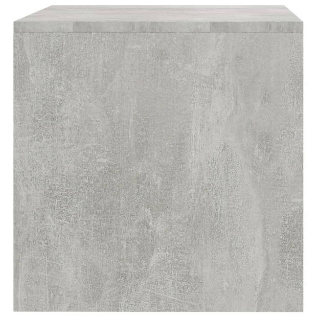 The Living Store Vintage TV-meubel - Betongrijs - 80 x 40 x 40 cm - Bewerkt hout