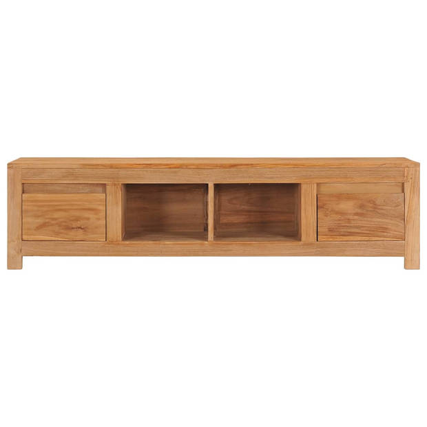 The Living Store Tv-meubel Koloniale Stijl - 135 x 30 x 35 cm - Massief Teakhout