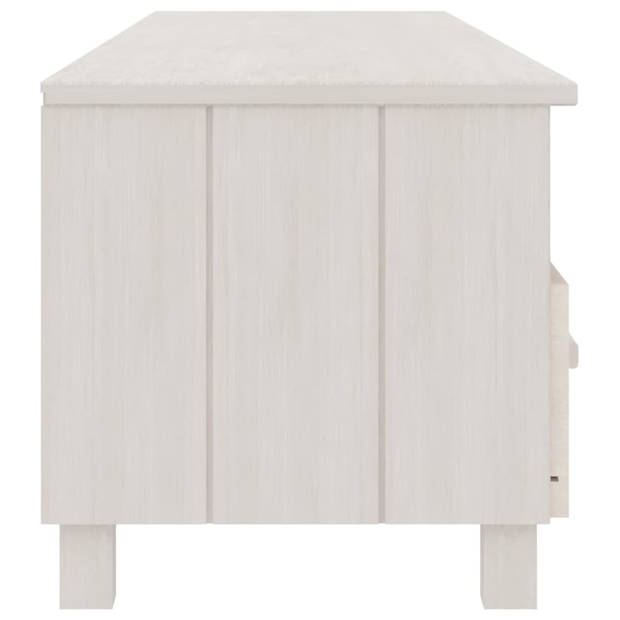 The Living Store HAMAR TV-meubel - wit - massief grenenhout - 158 x 40 x 40 cm (B x D x H)