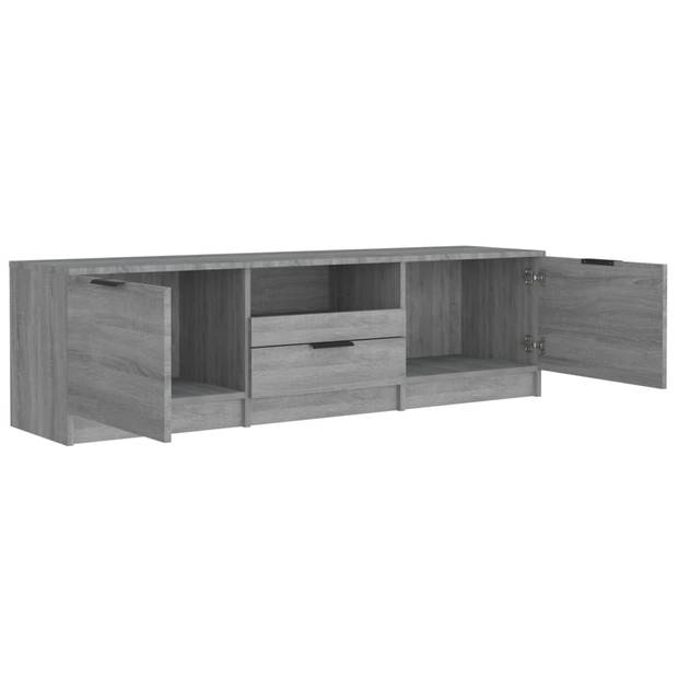 The Living Store TV-meubel - Trendy - Tv-meubels - Afmeting- 140 x 35 x 40 cm - Kleur- Grijs sonoma eiken