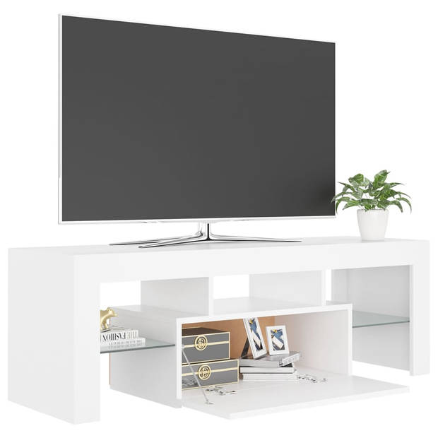 vidaXL Tv-meubel met LED-verlichting 120x35x40 cm wit