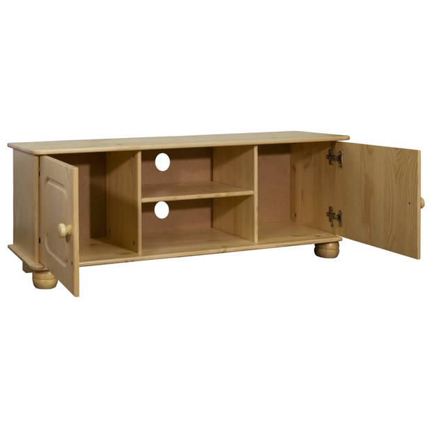 The Living Store Stereokast Hout TV-meubel - 115 x 29 x 40 cm - Massief grenenhout