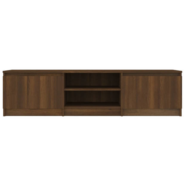 vidaXL Tv-meubel 140x40x35,5 cm bewerkt hout bruin eikenkleur