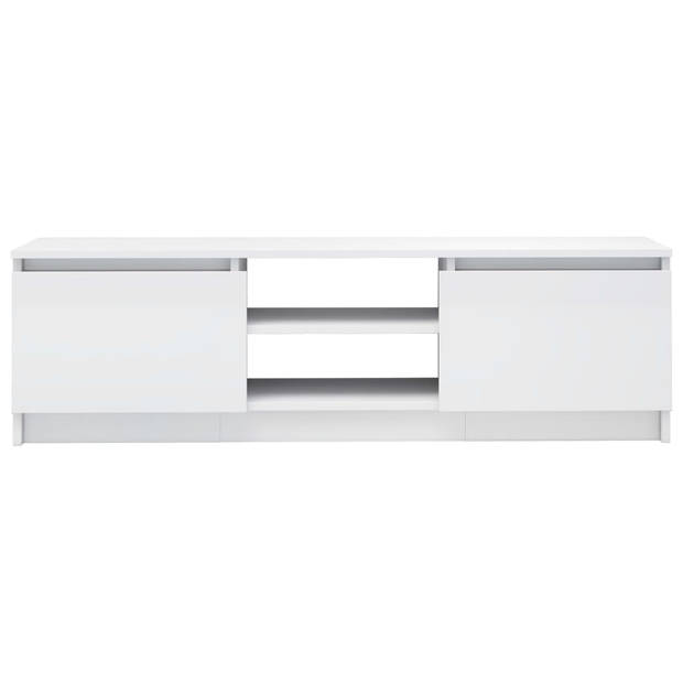 The Living Store TV-meubel Classic - 120 x 30 x 35.5 cm - Hoogglans wit