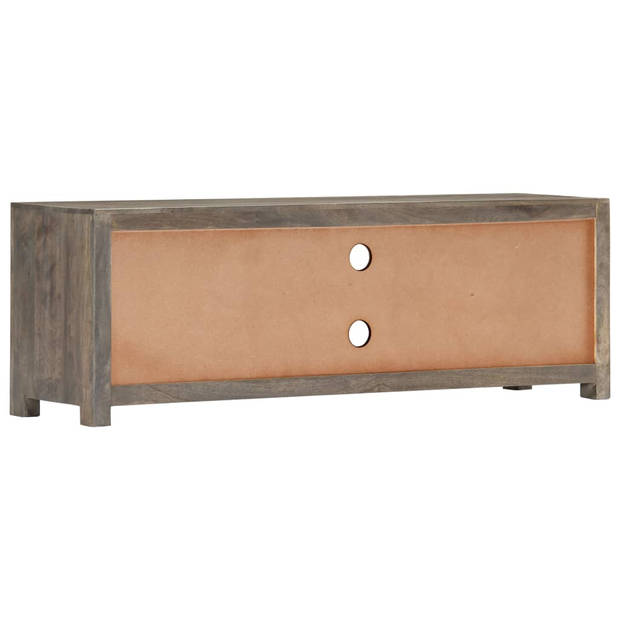 vidaXL Tv-meubel 120x30x40 cm massief mangohout grijs