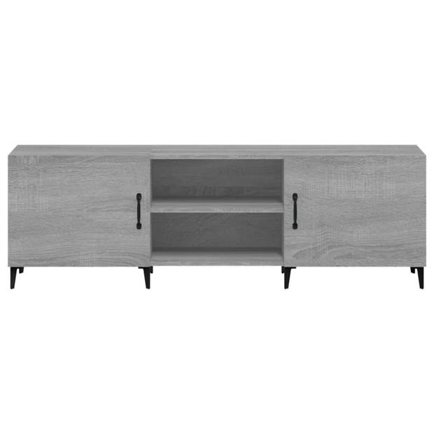 vidaXL Tv-meubel 150x30x50 cm bewerkt hout grijs sonoma eikenkleurig