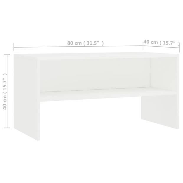 vidaXL Tv-meubel 80x40x40 cm bewerkt hout wit