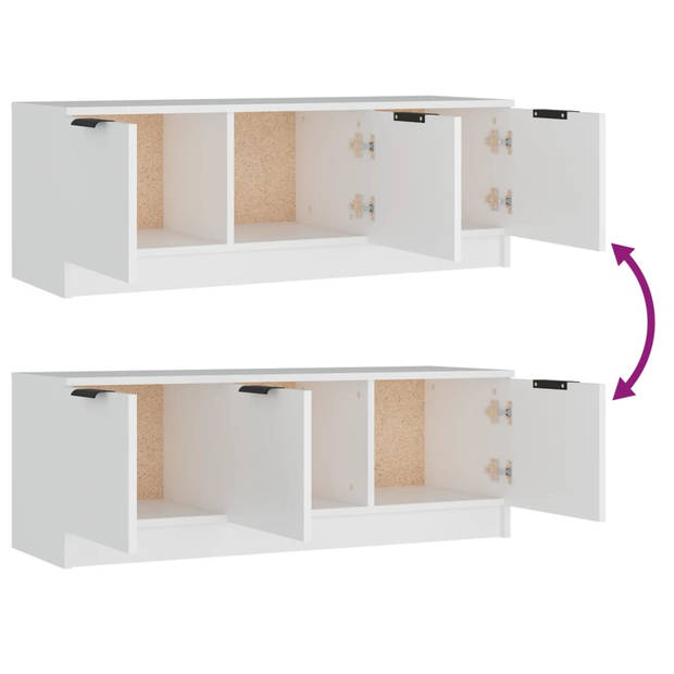 The Living Store Klassieke TV-kast - 102 x 35 x 36.5 cm - wit