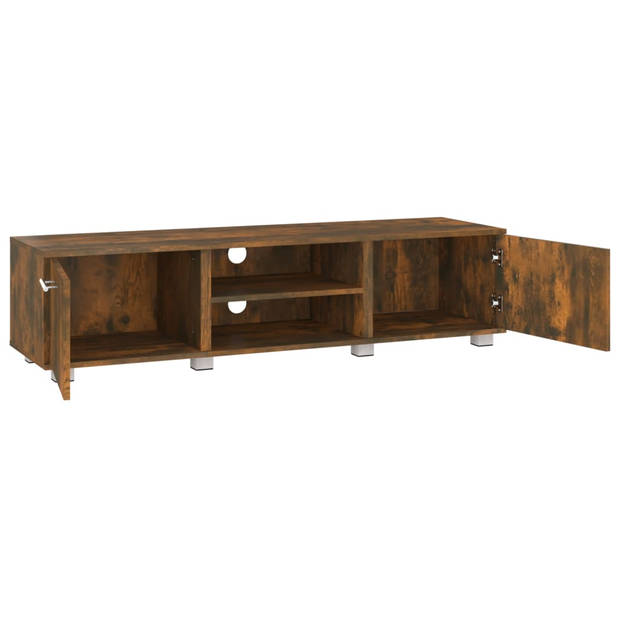 The Living Store TV-meubel - Gerookt Eiken - 140 x 40 x 35 cm - Met Opbergruimte