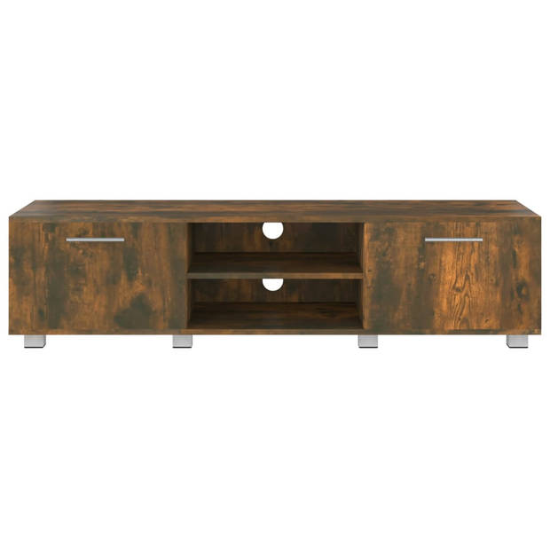 The Living Store TV-meubel - Gerookt Eiken - 140 x 40 x 35 cm - Met Opbergruimte