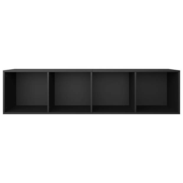 vidaXL Boekenkast/tv-meubel 36x30x143 cm bewerkt hout zwart