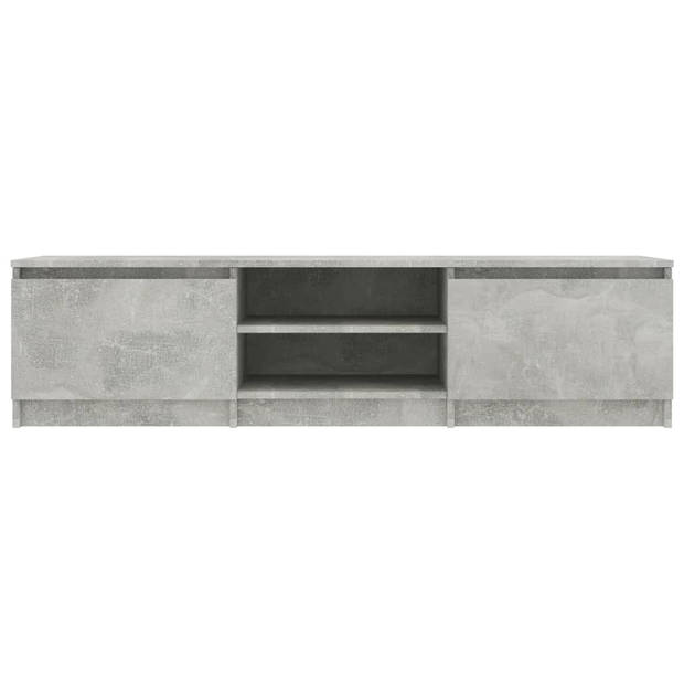 The Living Store Tv-meubel Klassieke Stijl - 140x40x35.5 cm - Betongrijs