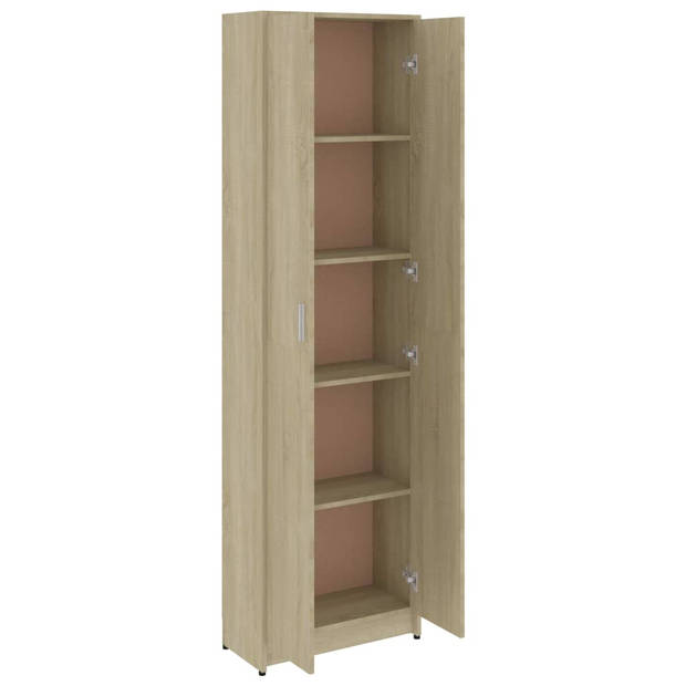 The Living Store Halkast Compacte Kledingkast - 55x25x189cm - Hoogwaardig spaanplaat