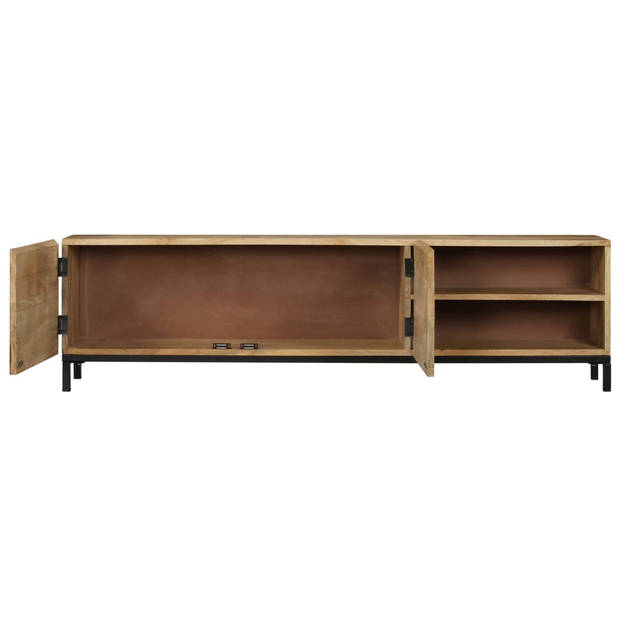 The Living Store TV-kast Antieke Stijl - 145x30x41 cm - Massief mangohout